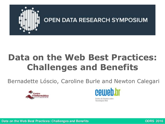 Data on the Web Best Practices: Challenges and Benefits