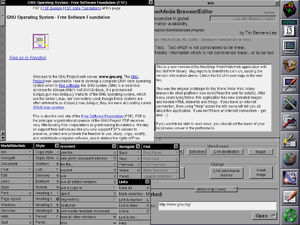 Imagem do primeiro browser inventado por Tim Berners-Lee