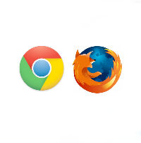 Imagem dos ícones do Chrome e Firefox