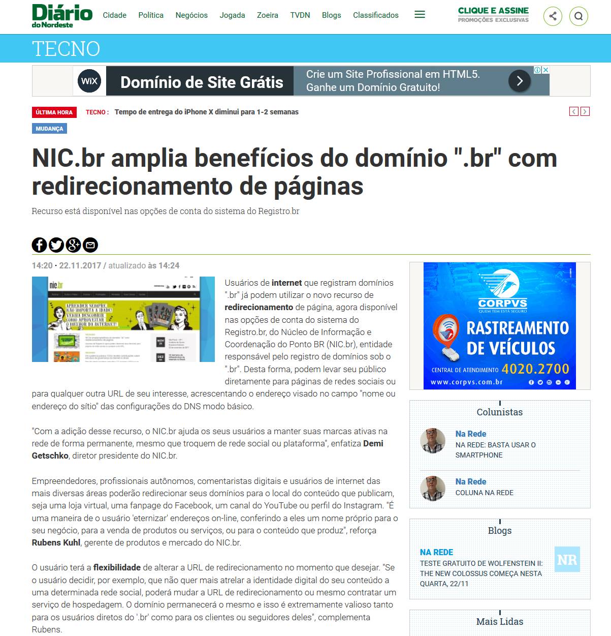 NIC.br amplia benefícios do domínio