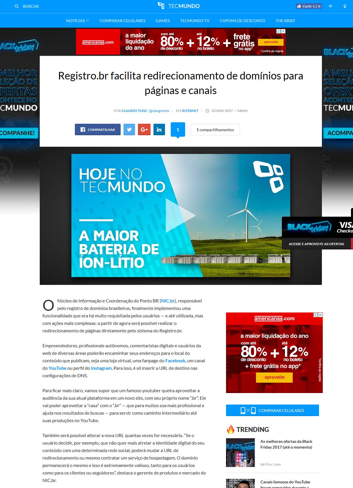 Registro.br facilita redirecionamento de domínios para páginas e canais