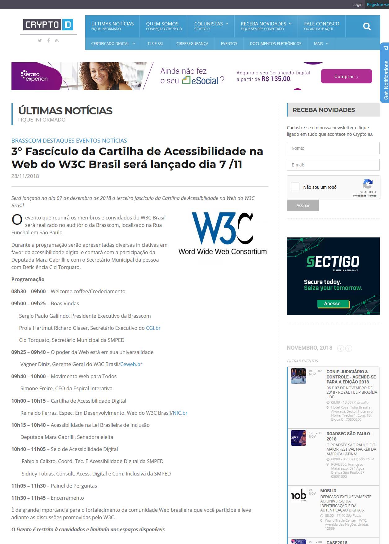 3° Fascículo da Cartilha de Acessibilidade na Web do W3C Brasil será lançado dia 7/12